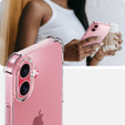 Θήκη για iPhone 16 Plus, Erbord Dropproof, διαφανής + γυαλί