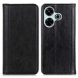 θήκη με πτερύγιο για Xiaomi Redmi 13, Split Leather, μαύρη