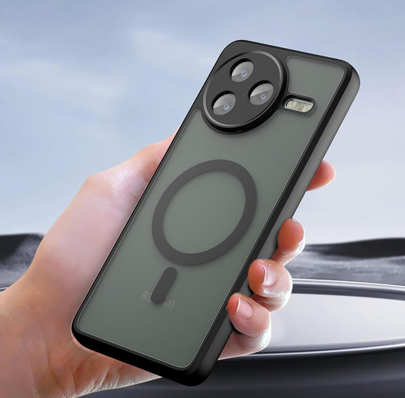 Θήκη για Xiaomi Poco F7 Pro, για MagSafe, ERBORD Μatt Case, μαύρη