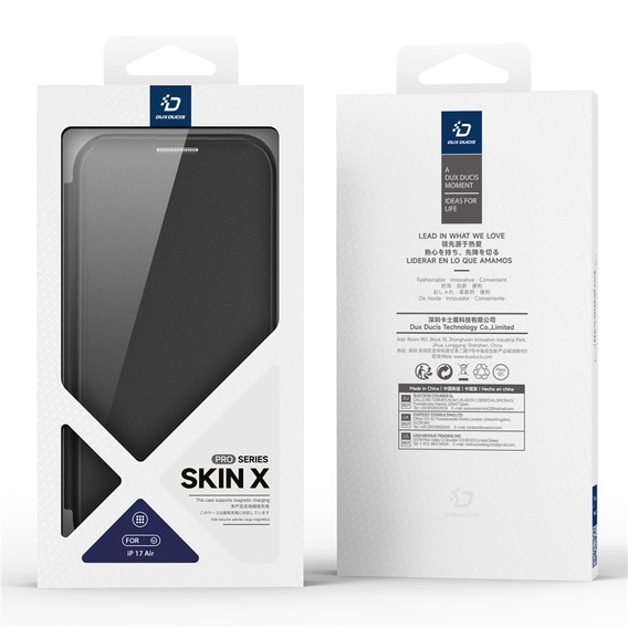 Θήκη Dux Ducis για iPhone Air, Skin X Pro, με πτερύγιο, για MagSafe, μαύρο