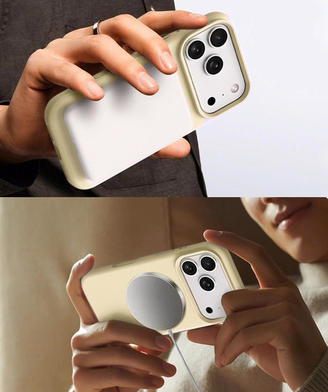 Θήκη σιλικόνης για iPhone 17 Pro Max, για MagSafe, αντικραδασμική, κίτρινη