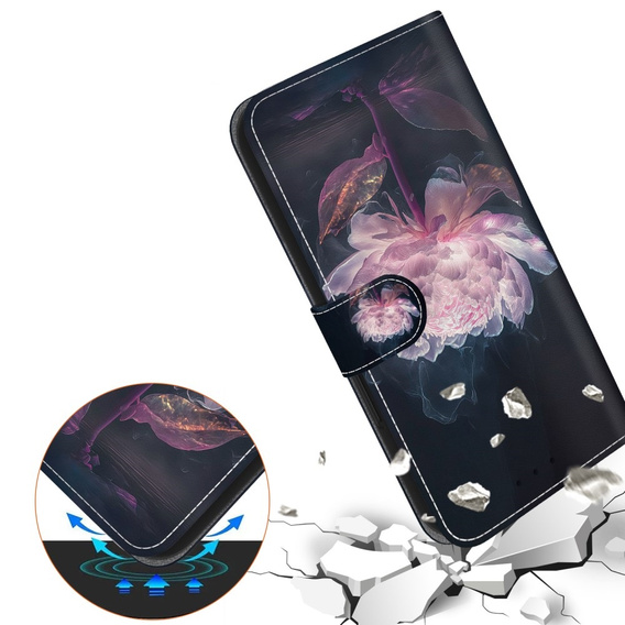 Θήκη με πτερύγιο για Infinix Hot 40i, Wallet, Peony μωβ