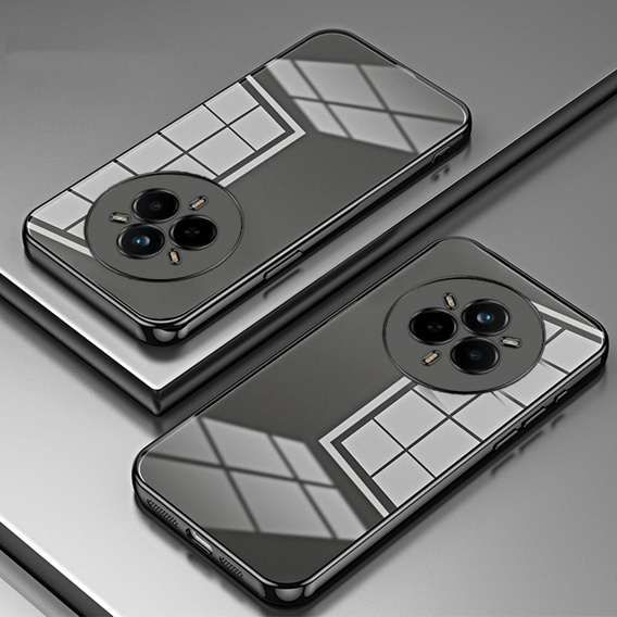 Η θήκη για το Realme 14 Pro+ 5G, Electroplating Frame, διαφανής / μαύρη