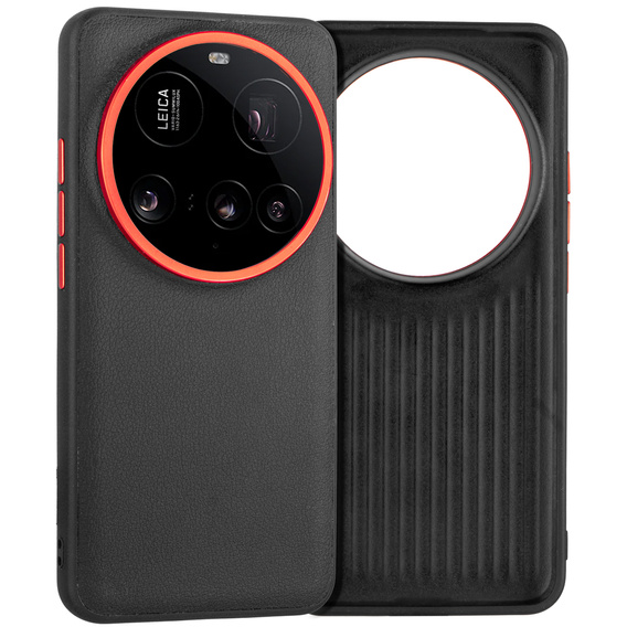Δερμάτινη θήκη για Xiaomi 15 Ultra, leather hybrid, μαύρη