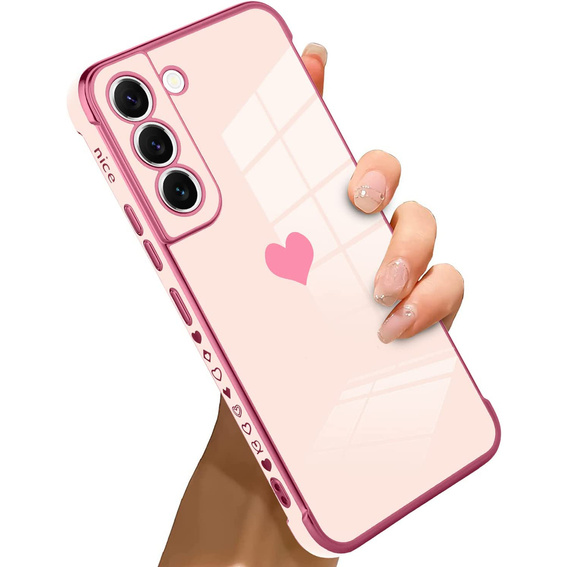 Θήκη για Samsung Galaxy S22, Electro heart, ροζ rose gold