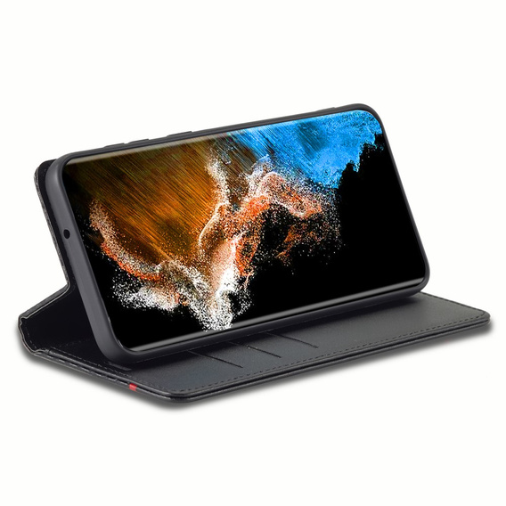 Θήκη με πτερύγιο για Samsung Galaxy S24, Carbon LC.IMEEKE, μαύρη