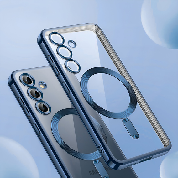 Θήκη για Samsung Galaxy A55 5G, Electro MagSafe, μπλε + Γυαλί για την οθόνη