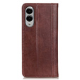 θήκη με πτερύγιο για Samsung Galaxy S25 Edge, Split Leather, καφέ