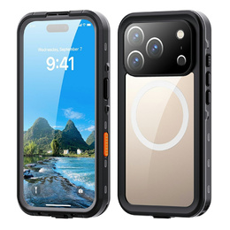 Θήκη για iPhone 17 Pro, αδιάβροχη IP68, SHELLBOX MagSafe, μαύρο