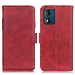 Θήκη με πτερύγιο για Motorola Moto E13, Wallet, κόκκινη