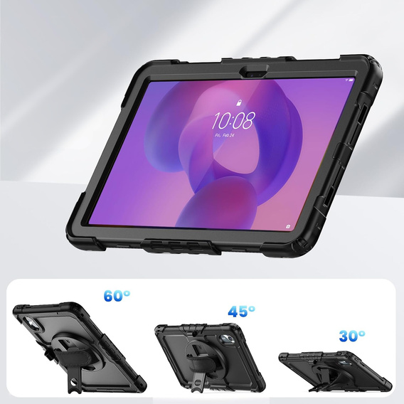 Θωρακισμένη θήκη για Lenovo Tab M11, προστατευτική 360 με χώρο για γραφίδα, μαύρη