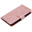 Θήκη με πτερύγιο για Motorola Moto G71 5G, Mandala, μπλε