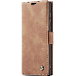 θήκη CASEME για Samsung Galaxy S22 Ultra, Leather Wallet Case, καφέ