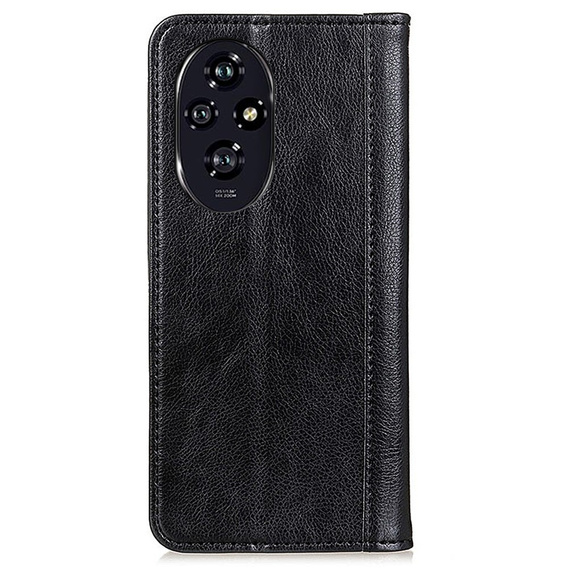 θήκη με πτερύγιο για Samsung Galaxy S25 Edge, Split Leather, μαύρη
