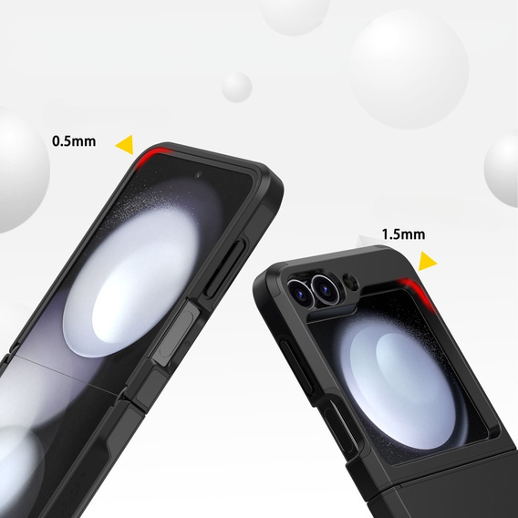 Θωρακισμένη θήκη για Samsung Galaxy Z Flip7 FE / Z Flip6, Armor Shockproof, μαύρη