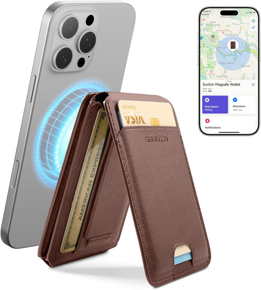 Μαγνητικό πορτοφόλι με τοποθεσία, NFC και βάση για iPhone 16 Pro