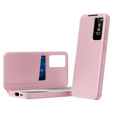Αναδιπλούμενη θήκη για Samsung Galaxy S25+ Plus, Smart View Wallet, ροζ