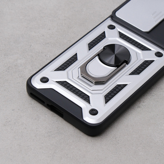 Θήκη για Motorola Edge 40 Neo, CamShield Slide, ασημένιο