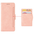 Θήκη με πτερύγιο για Vivo Y19s, Card Slot, ροζ