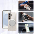 Θήκη για Samsung Galaxy S25, για MagSafe, ERBORD Μatt Case, γκρι + Γυαλί οθόνης