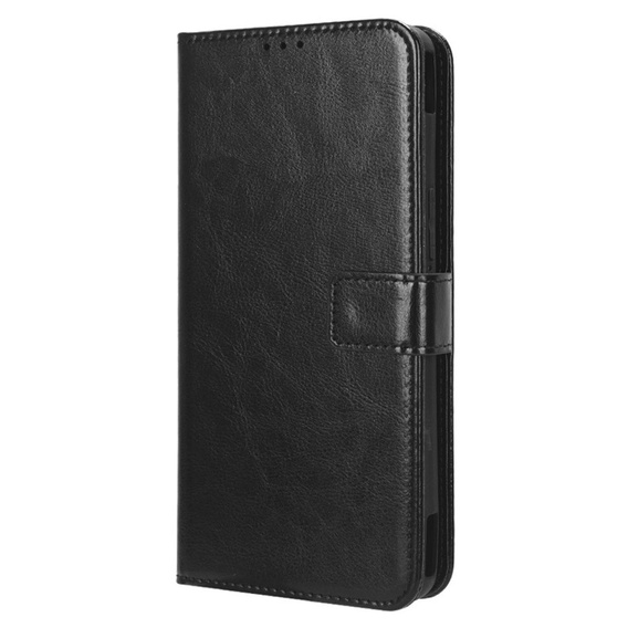 Θήκη με πτερύγιο για Asus ROG Phone 7 5G, Crazy Horse Wallet, μαύρη