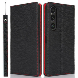 Δερμάτινη θήκη για Sony Xperia 1 VI, ERBORD Grain Leather, μαύρη