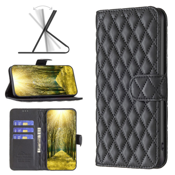 Θήκη με πτερύγιο για Infinix Hot 30, Wallet, BINFEN COLOR, μαύρη