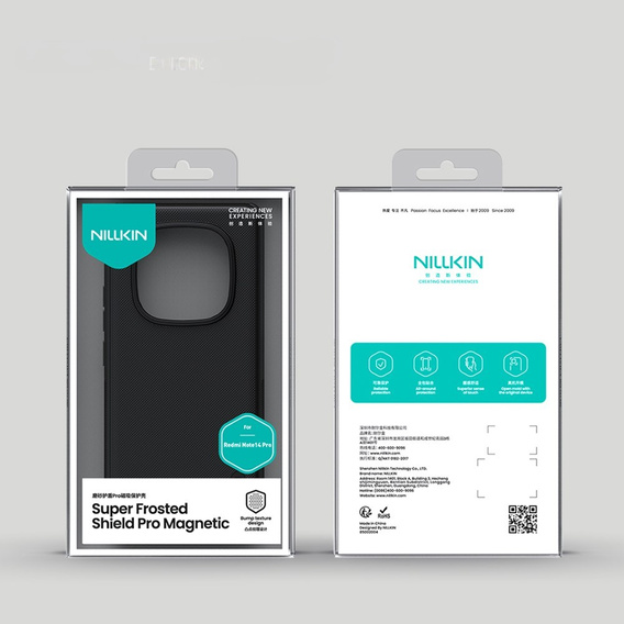 θήκη NILLKIN για Xiaomi Redmi Note 14 Pro 5G / Xiaomi Poco X7 5G, Frosted Shield, για MagSafe, μαύρη