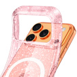 Θήκη για iPhone 17 Pro Max, για MagSafe, glitter - ημιδιαφανές ροζ