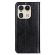 θήκη με πτερύγιο για Motorola Edge 50 Ultra, Split Leather, μαύρη