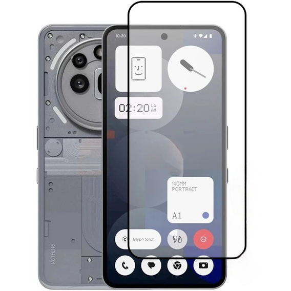 Μετριασμένο γυαλί 3D για Nothing Phone 3A Pro, μαύρο πλαίσιο