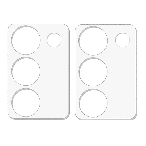 2x ERBORD Camera Tempered Glass για Realme 12 Pro / 12 Pro+, Διαφανές