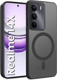 Θήκη για Realme 14X / Realme C75, για MagSafe, ERBORD Μatt Case, μαύρη