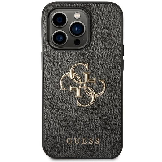 GUESS Θήκη για iPhone 15 Pro Max, 4G Big Metal Logo, γκρι