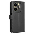 Θήκη με πτερύγιο για Infinix Hot 40i, Wallet Smart Magnet, μαύρη