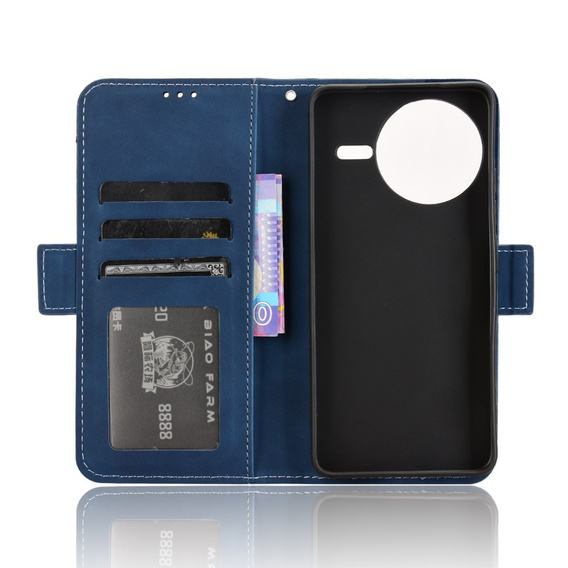 Θήκη με πτερύγιο για Xiaomi Poco F7 Pro, Card Slot, σκούρο μπλε