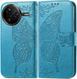 Θήκη με πτερύγιο για Xiaomi Poco F7 Ultra, Butterfly, μπλε