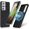 Θήκη για Samsung Galaxy S21 Ultra, Silicone MagSafe, μαύρη