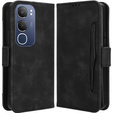 Θήκη με πτερύγιο για Vivo Y19s, Card Slot, μαύρη