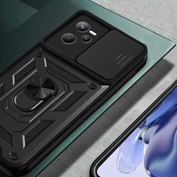 Θήκη για Realme C35, CamShield Slide, μαύρο