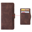 Θήκη με πτερύγιο για Realme C61, Card Slot, καφέ