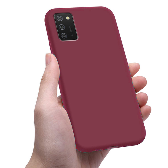 Λεπτή θήκη για Samsung Galaxy A02s, Slim, μπορντό