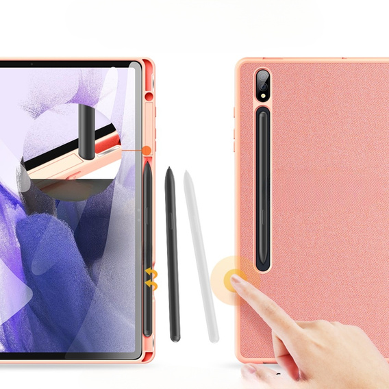 Θήκη για Samsung Galaxy Tab S9+ 12.4", Dux Ducis Domo, ροζ rose gold