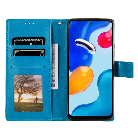 Θήκη με πτερύγιο για Xiaomi Redmi Note 11/11S, Mandala, μπλε
