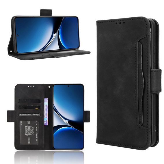 Θήκη με πτερύγιο για Xiaomi Poco X7 Pro 5G, Card Slot, μαύρη
