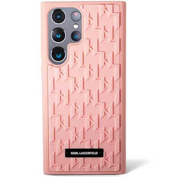 Karl Lagerfeld Θήκη για Samsung Galaxy S23 Ultra, Saffiano Mono Metal, ροζ