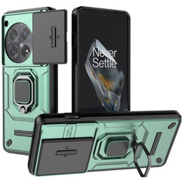 Θήκη για OnePlus 12 5G, KickStand Camera Lens, πράσινη