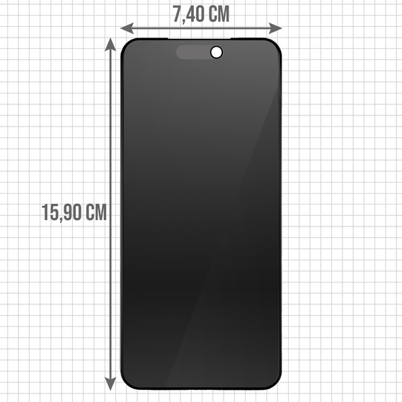Μετριασμένο γυαλί απορρήτου για iPhone 17 Pro Max