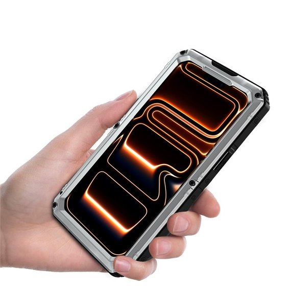 Αδιάβροχη θήκη IP68 για iPhone 17 Pro Max, ασημί