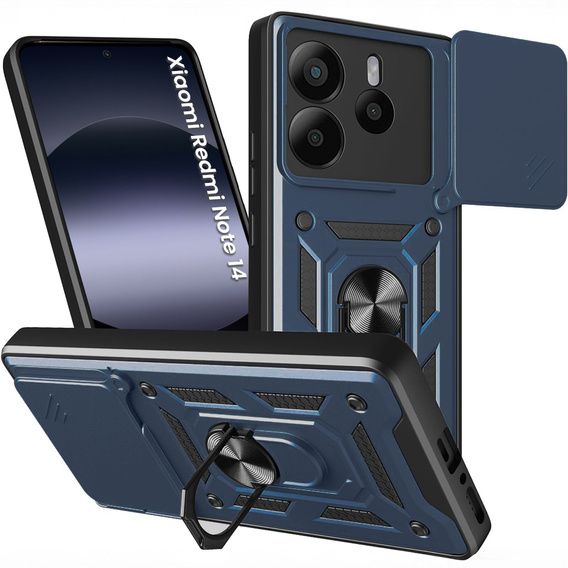 Θήκη για Xiaomi Redmi Note 14 4G, CamShield Slide, μπλε